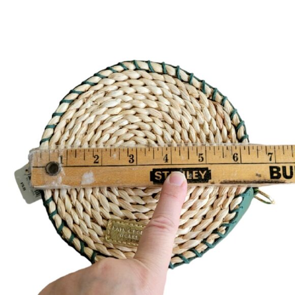 Bath & Body Works Round Woven Crossbody, Green Trim NWT - Picture 6 of 8